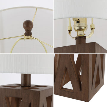 Stewart 21.5" Wood LED Table Lamp - JONATHAN Y